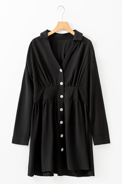 Leia Long Sleeve Shirt Mini Dress by Poppy Lee Lane