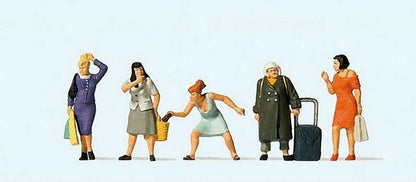 Preiser 10665 HO Scale Women Shopping pkg(5)
