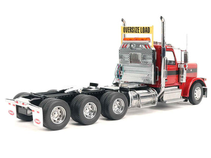 Peterbilt 589 Tridem-Axle Truck Tractor with Day Cab Legendary Red "Transport Series" 1/32 Diecast Model by Diecast Masters