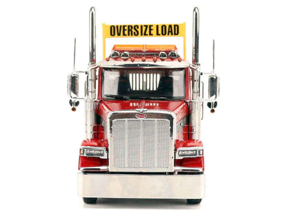 Peterbilt 589 Tridem-Axle Truck Tractor with Day Cab Legendary Red "Transport Series" 1/32 Diecast Model by Diecast Masters