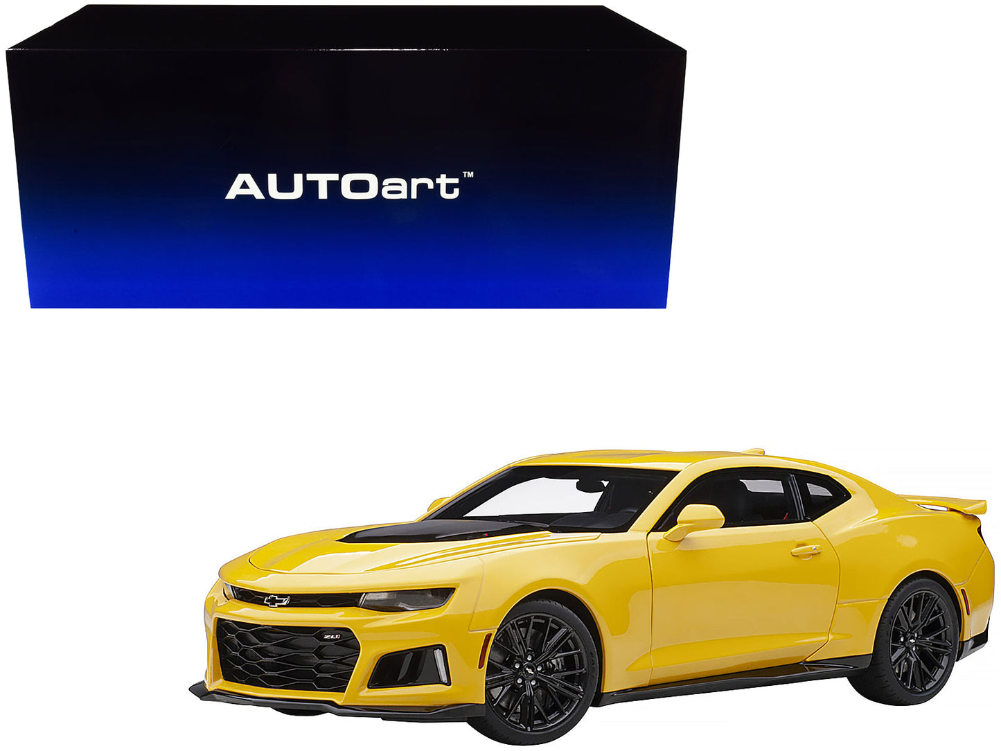 Chevrolet Camaro ZL1 Bright Yellow 1/18 Model Car by Autoart  free shipping USA