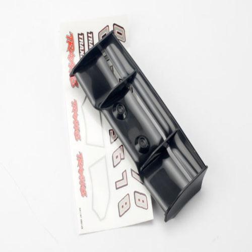Traxxas 7122 Deck Wing w/Decal Sheet Black E-Revo