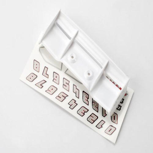 Traxxas 7123 Wing w/Decal Sheet White 1/16 E-Revo