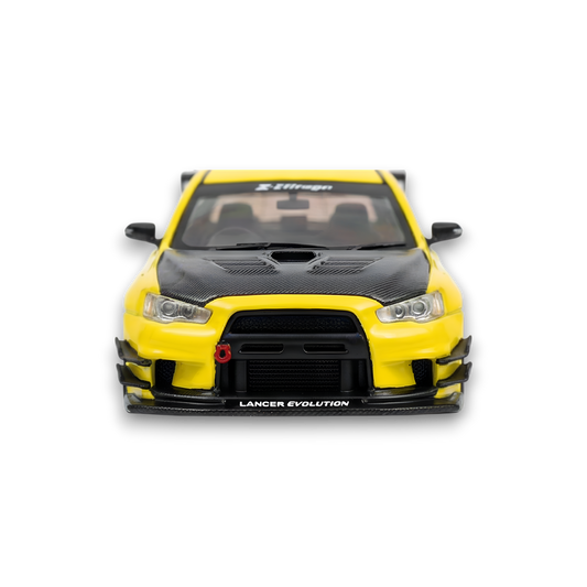 404ERROR Mitsubishi Evolution X Varis Widebody Yellow 1:64