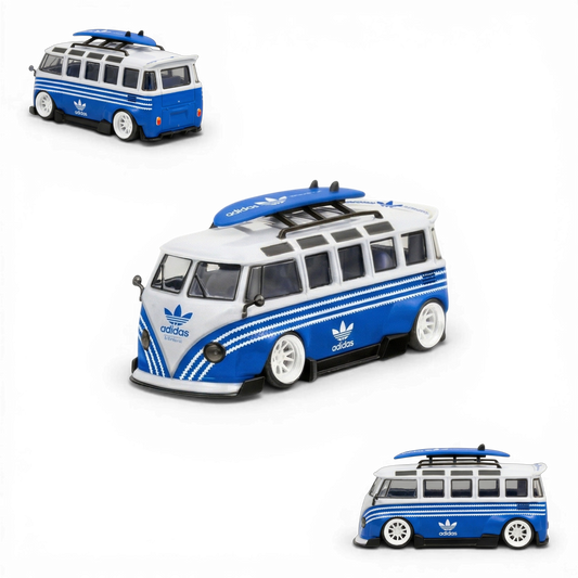 LF Model Volkswagen T1 Kombi with Surfboards Blue/White 1:64