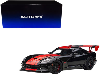 2017 Dodge Viper 1:28 Edition ACR Black with Red Stripes 1/18 Model Car by Autoart  free shipping USA