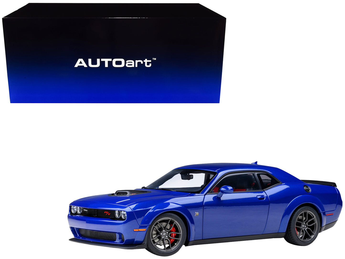 2022 Dodge Challenger R/T Scat Pack Widebody Indigo Blue 1/18 Model Car by Autoart  free shipping USA