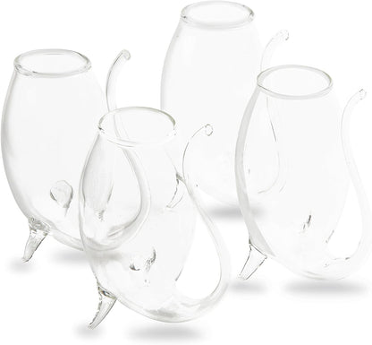 Crystal Port and Dessert Wine Sippers, Dry Sherry, Cordial, Aperitif & Nosing Copitas Tasting Glass - Dinner Drink Glassware Glasses | Set of 4 - 3 oz Sipper | - The Wine Savant by The Wine Savant