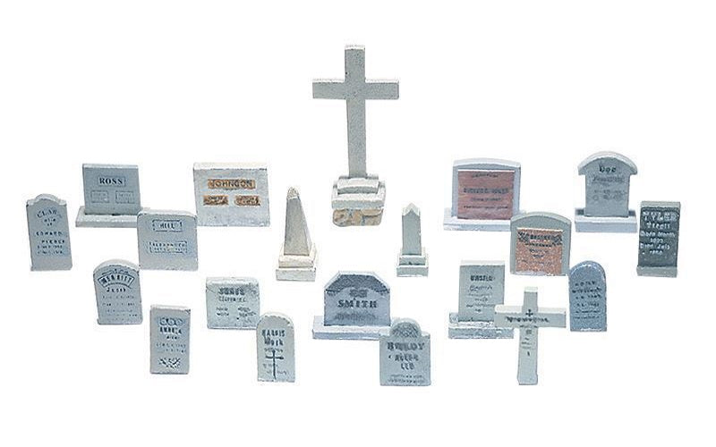 Woodland Scenics D201 HO Tombstones (20) Train Scenery