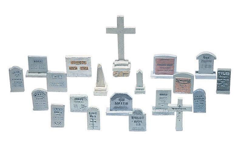 Woodland Scenics D201 HO Tombstones (20) Train Scenery