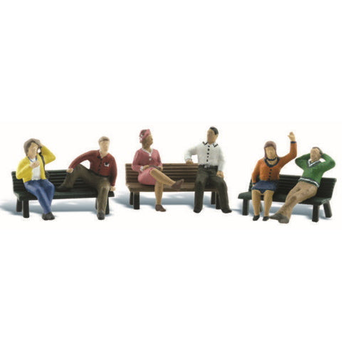 Woodland Scenics A1924 HO Train Figures People On Benches