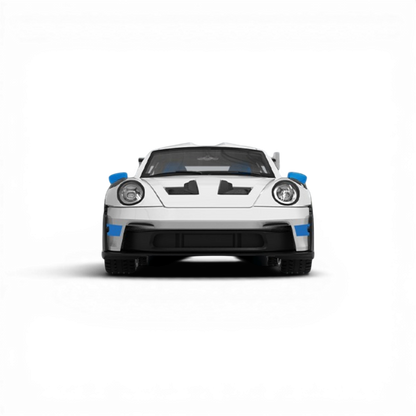 TPC Porsche 911 GT3 RS White Blue Wheels 1:64