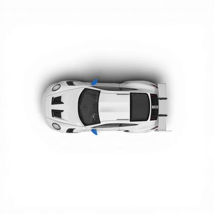 TPC Porsche 911 GT3 RS White Blue Wheels 1:64