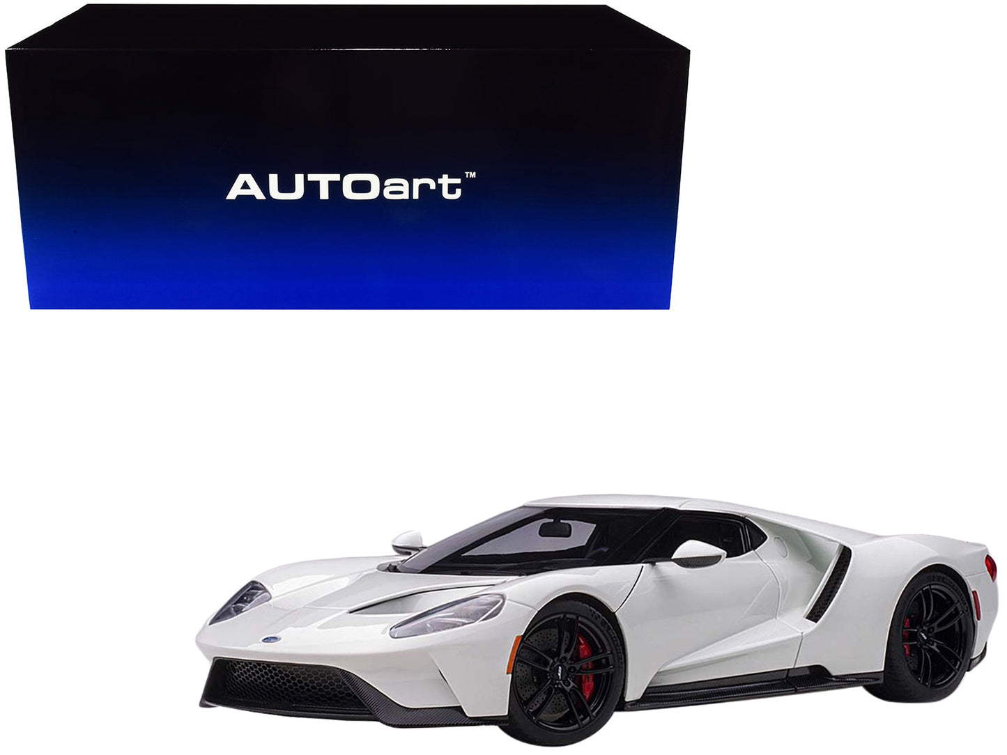 2017 Ford GT Frozen White 1/18 Model Car by Autoart  free shipping USA