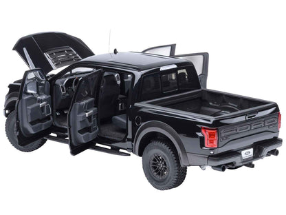2019 Ford F-150 Raptor Pickup Truck Agate Black 1/18 Model Car by Autoart