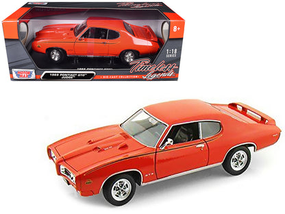 1969 Pontiac GTO Judge Orange 1/18 Diecast Model Car by Motormax  free shipping USA