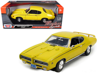 1969 Pontiac GTO Judge Yellow 1/18 Diecast Model Car by Motormax  free shipping USA