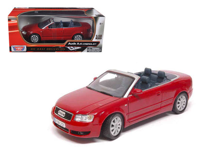 Audi A4 Red Convertible 1/18 Diecast Model Car by Motormax  free shipping USA