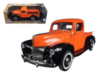 1940 Ford Pickup Truck Orange "Timeless Classics" 1/18 Diecast Model Car by Motormax  free shipping USA