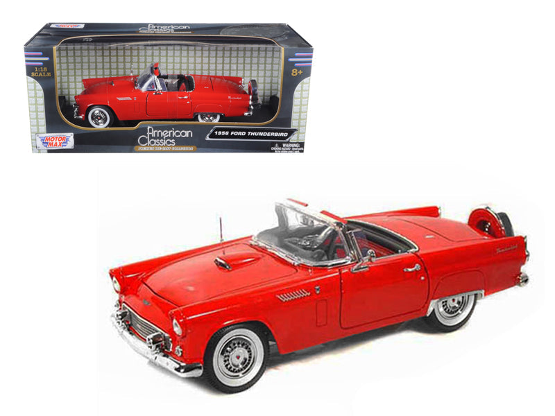 1956 Ford Thunderbird Red 1/18 Diecast Model Car by Motormax  free shipping USA