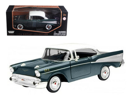 1957 Chevrolet Bel Air Green 1/24 Diecast Model Car by Motormax  free shipping USA