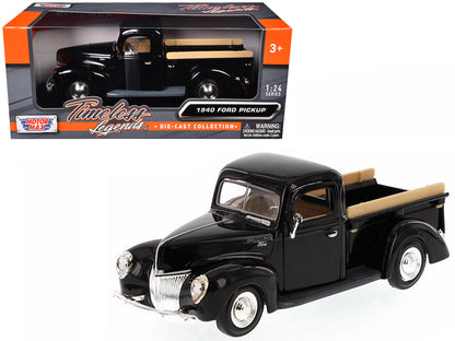 1940 Ford Pickup Truck Black 1/24 Diecast Model Car by Motormax  free shipping USA