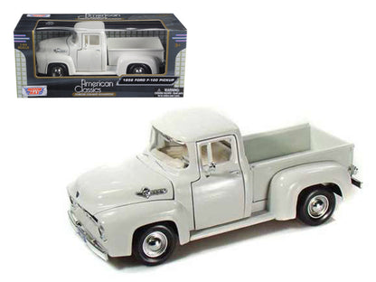 1956 Ford F-100 Pickup Truck White 1/24 Diecast Model Car by Motormax  free shipping USA