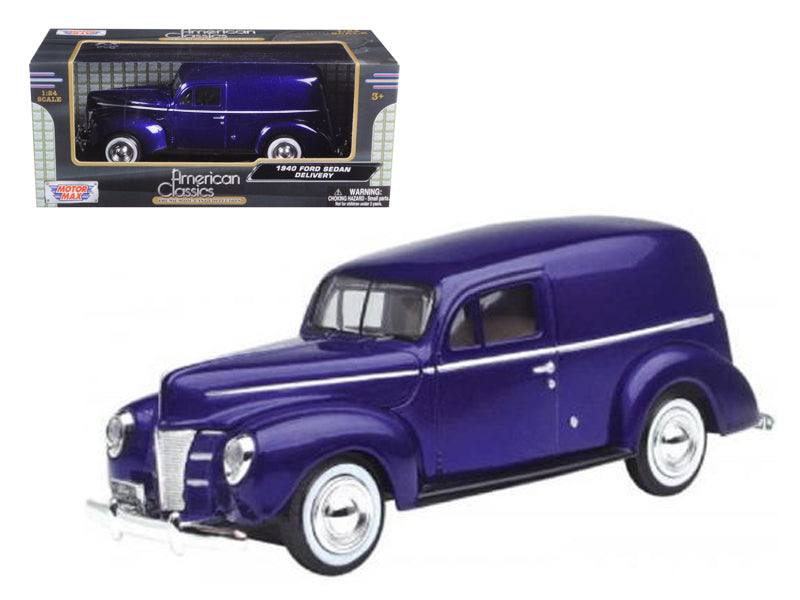 1940 Ford Sedan Delivery Purple Metallic 1/24 Diecast Model Car by Motormax  free shipping USA