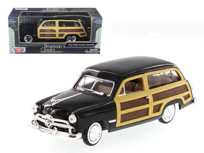 1949 Ford Woody Wagon Black 1/24 Diecast Model Car by Motormax  free shipping USA