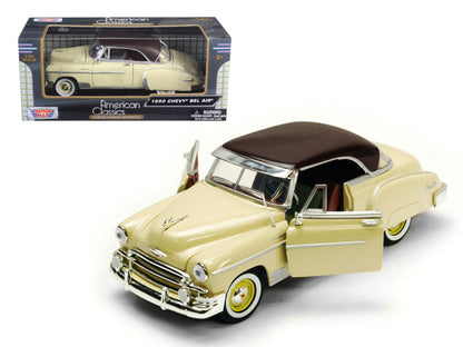 1950 Chevrolet Bel Air Cream 1/24 Diecast Model Car by Motormax  free shipping USA
