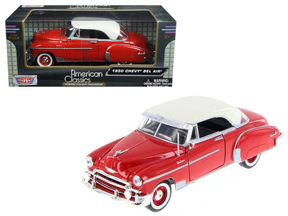 1950 Chevrolet Bel Air Red 1/24 Diecast Car Model by Motormax  free shipping USA