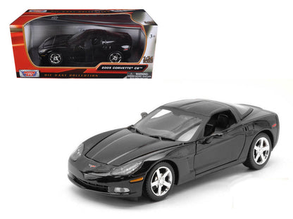 2005 Chevrolet Corvette C6 Coupe Black 1/24 Diecast Model Car by Motormax  free shipping USA