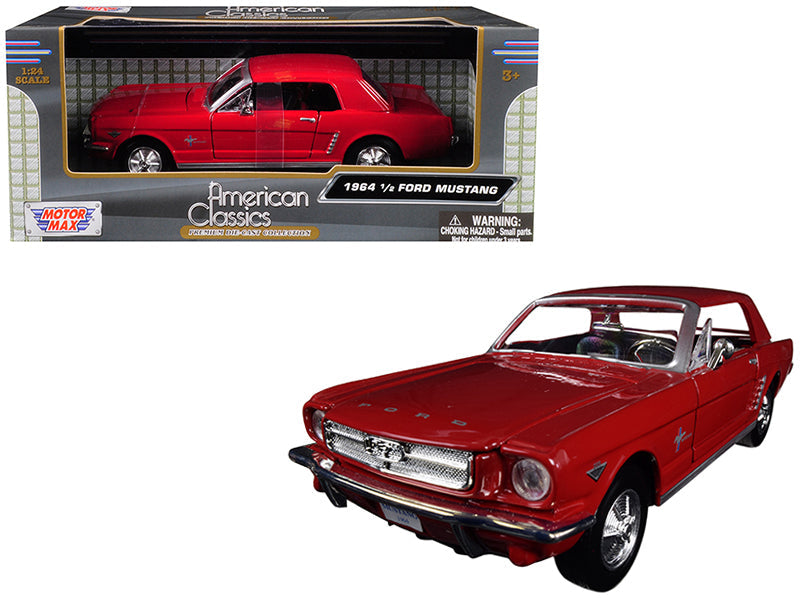 1964 1/2 Ford Mustang Red 1/24 Diecast Model Car by Motormax  free shipping USA