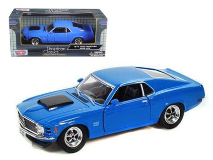 1970 Ford Mustang Boss 429 Blue 1/24 Diecast Model Car by Motormax  free shipping USA
