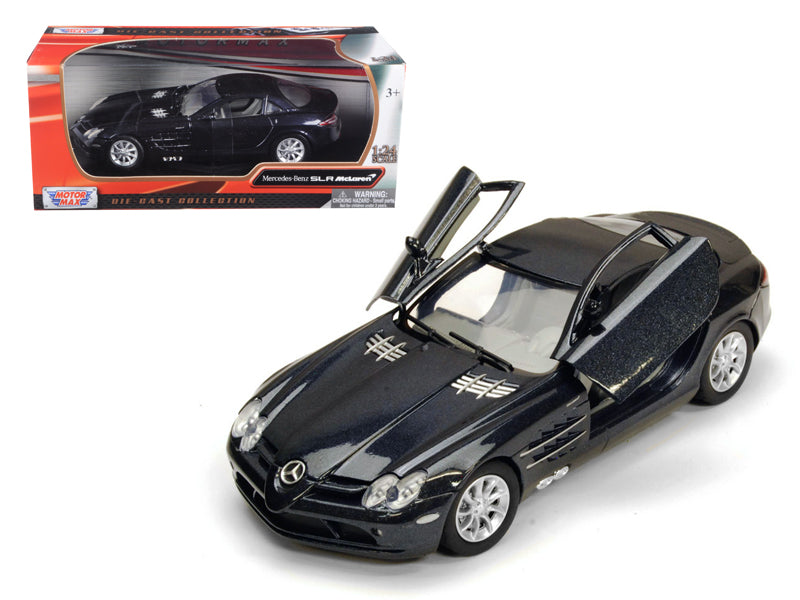 Mercedes Mclaren SLR Metallic Black 1/24 Diecast Model Car by Motormax  free shipping USA