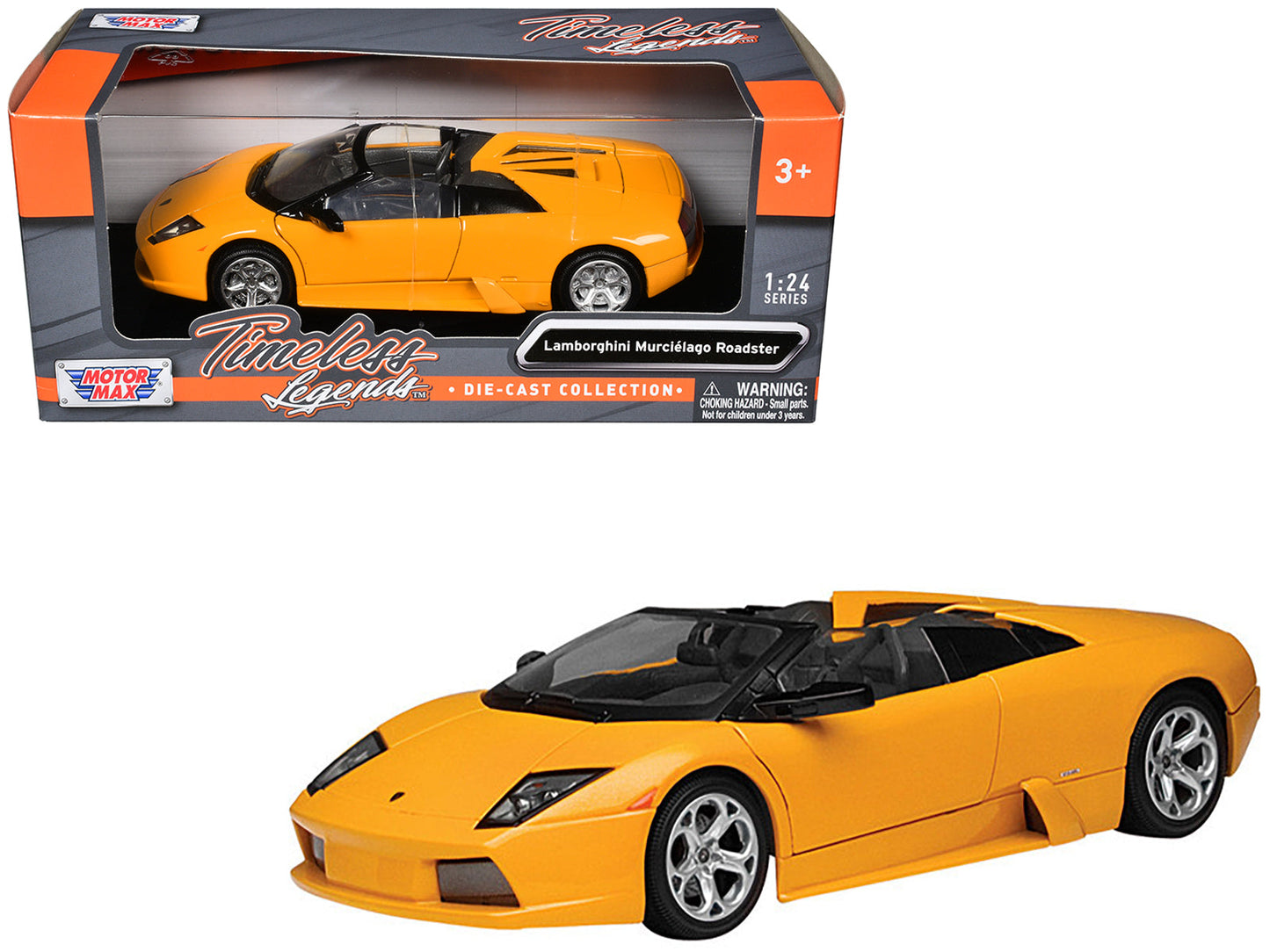 Lamborghini Murcielago Roadster Orange 1/24 Diecast Model Car by Motormax  free shipping USA