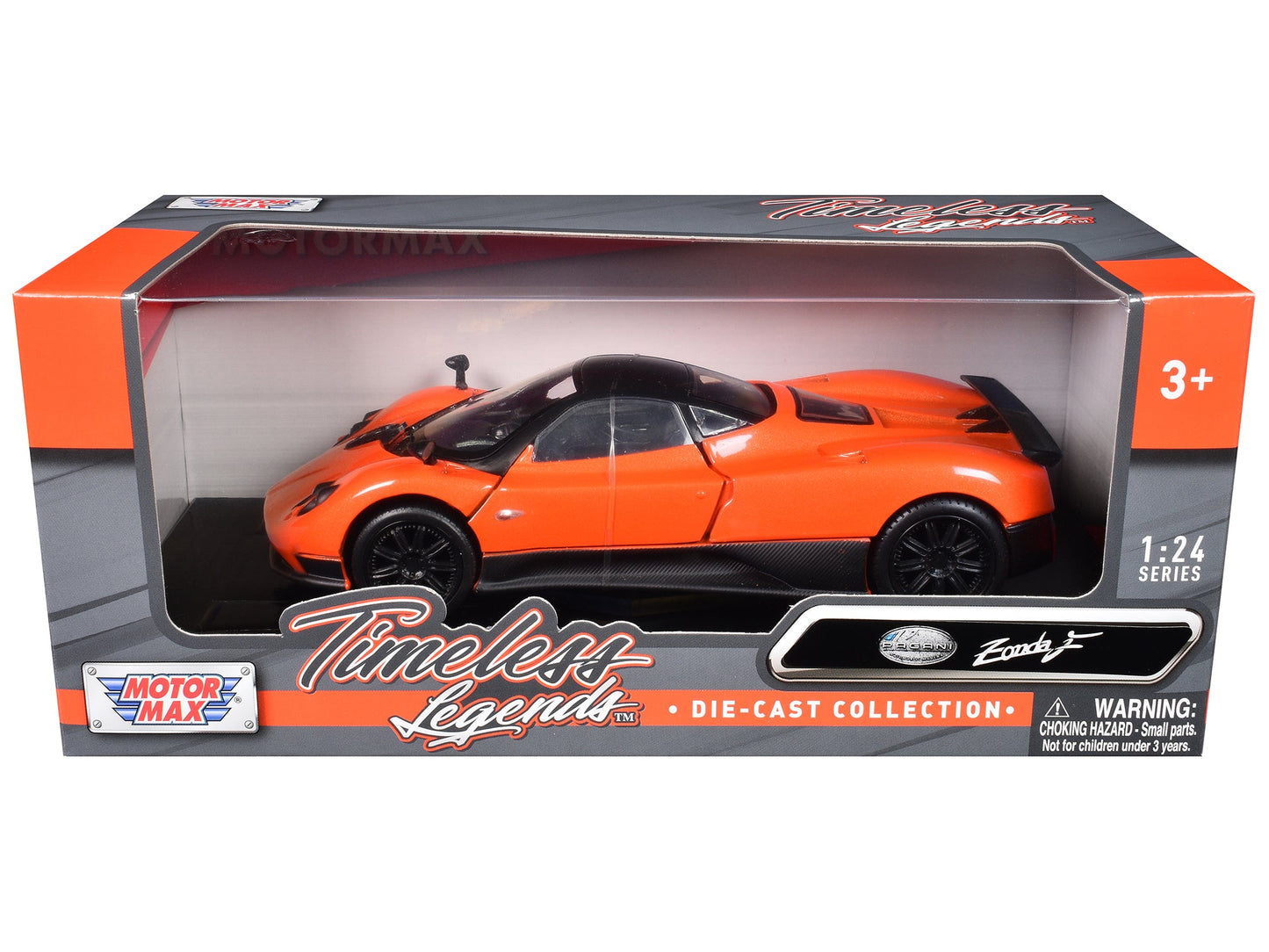 Pagani Zonda F Orange 1/24 Diecast Car Model by Motormax  free shipping USA