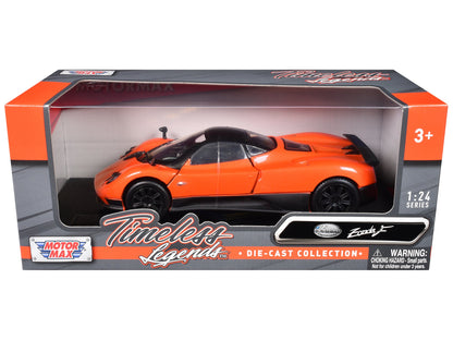 Pagani Zonda F Orange 1/24 Diecast Car Model by Motormax  free shipping USA
