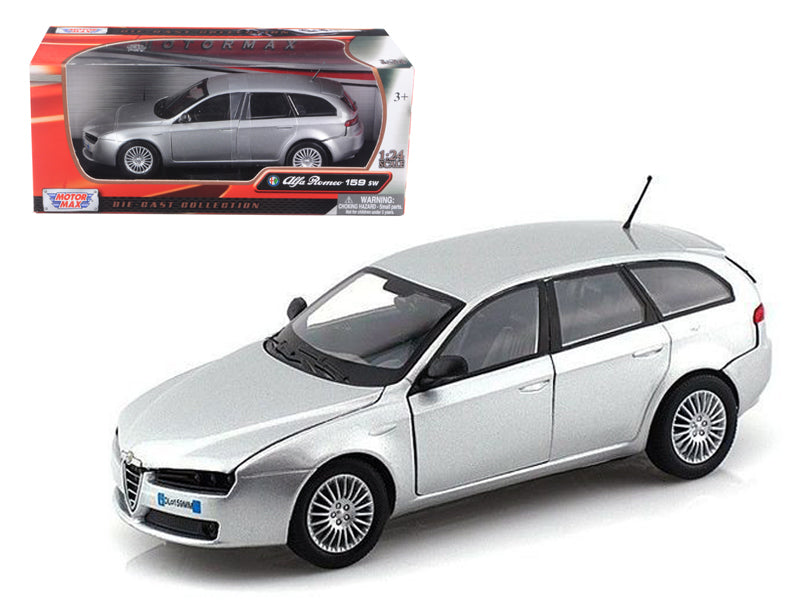 Alfa Romeo 159 SW Silver 1/24 Diecast Car Model by Motormax  free shipping USA