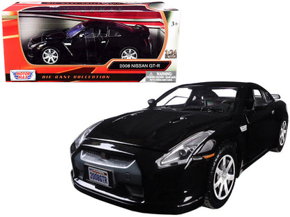 2008 Nissan GT-R R35 Gloss Black 1/24 Diecast Model Car by Motormax  free shipping USA