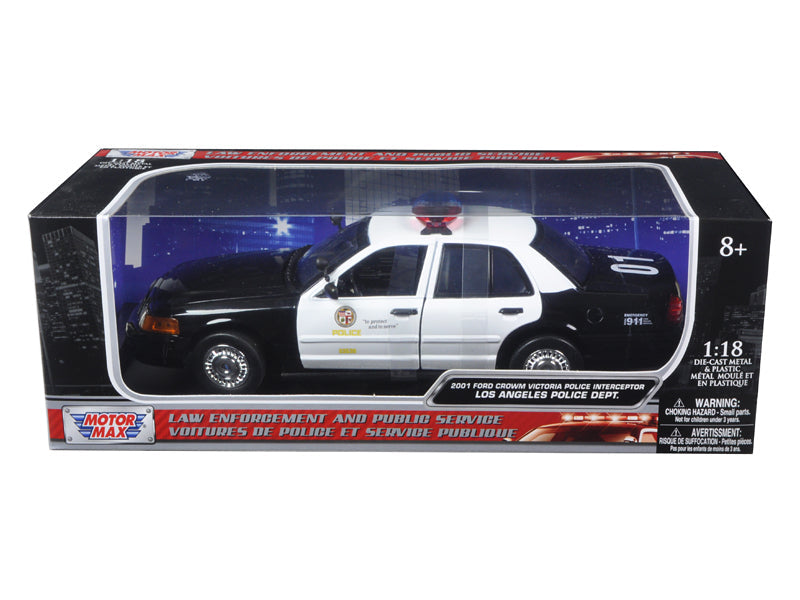 2001 Ford Crown Victoria Los Angeles Police Department LAPD Car 1/18 Diecast Car Model by Motormax  free shipping USA