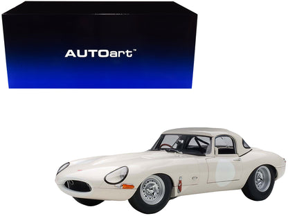 Jaguar Lightweight E Type Roadster RHD (Right Hand Drive) White 1/18 Model Car by Autoart  free shipping USA
