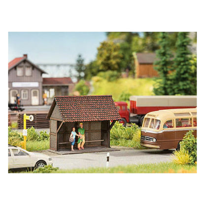 Noch 14689 N Scale Wooden Bus Shelter -- Kit - 1-1/16 x 11/16 x 7/8" 2.7 x 1.8 x 2.3cm