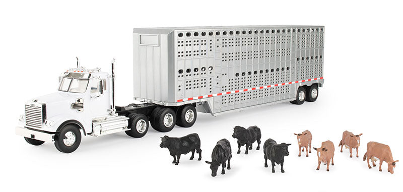 Ertl 47362 1/32 Freightliner 122SD with Cattle Trailer