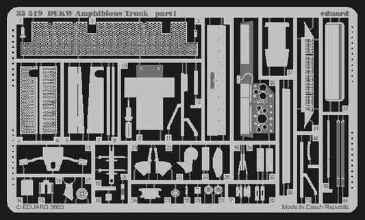 Eduard 35519 1/35 Armor- DUKW Amphibious Track for ITA