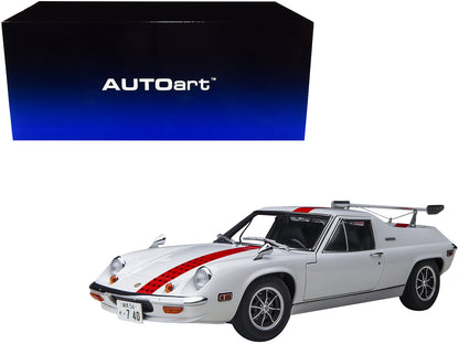 Lotus Europa Special White with Red Stripe and Graphics "The Circuit Wolf" 1/18 Model Car by Autoart  free shipping USA