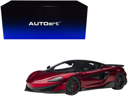 Mclaren 600LT Vermillion Red and Carbon 1/18 Model Car by Autoart  free shipping USA