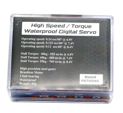 Powerhobby 760MG Monster Troque Waterproof Steel Gear Brushless Servo
