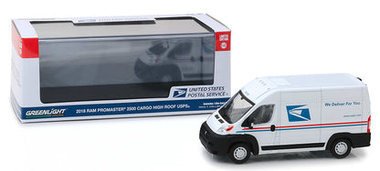 Greenlight 86154 1/43 USPS 2018 Ram ProMaster 2500 Cargo Van