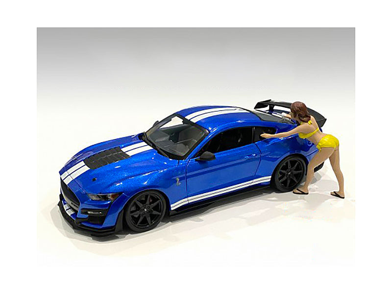 Stephanie Bikini Car Wash Girl Figurine for 1/18 Scale Models by American Diorama  free shipping USA